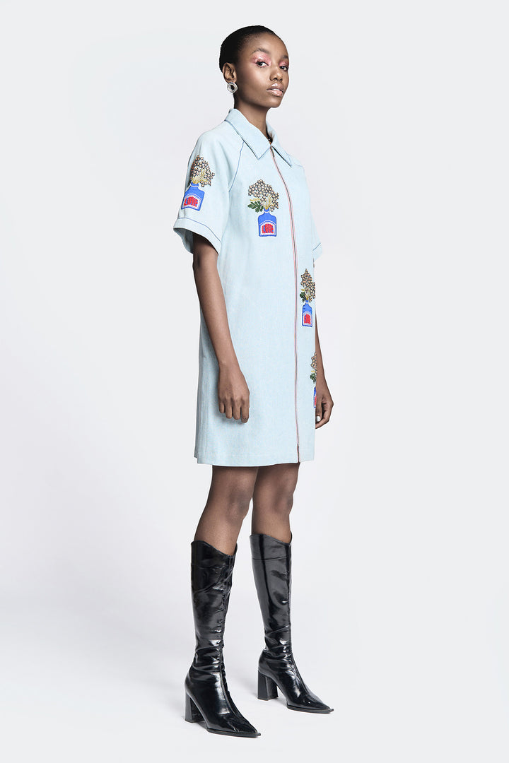 Inkpot Raglan Sleeves Dress