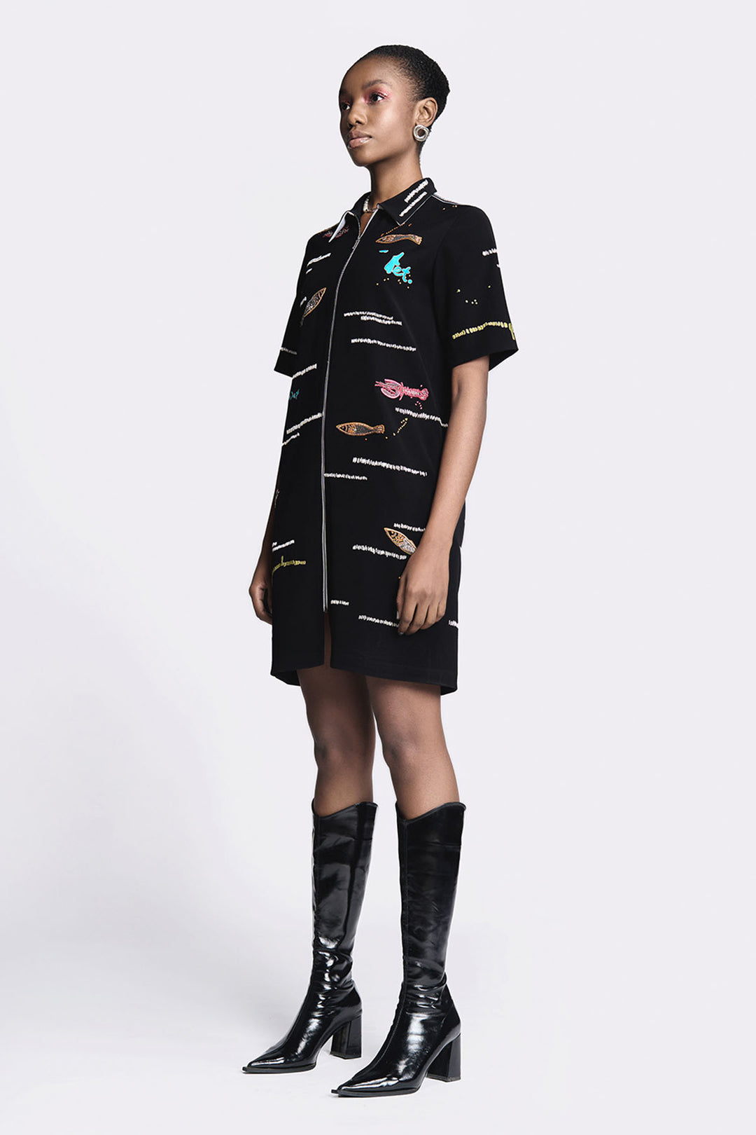 Fish and Prawn Shift Dress