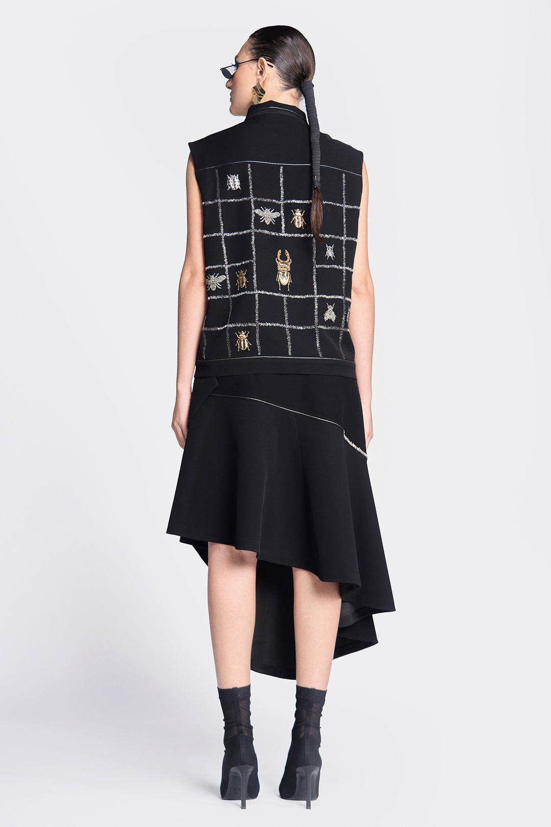 Insect Vest With Asymmetric Skirt
