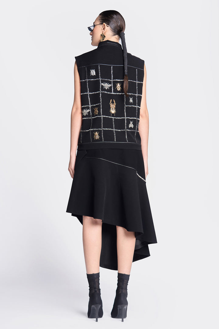 Insect Vest With Asymmetric Skirt