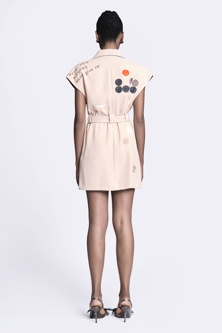 Telephone and Circles Robe Dress With Belt