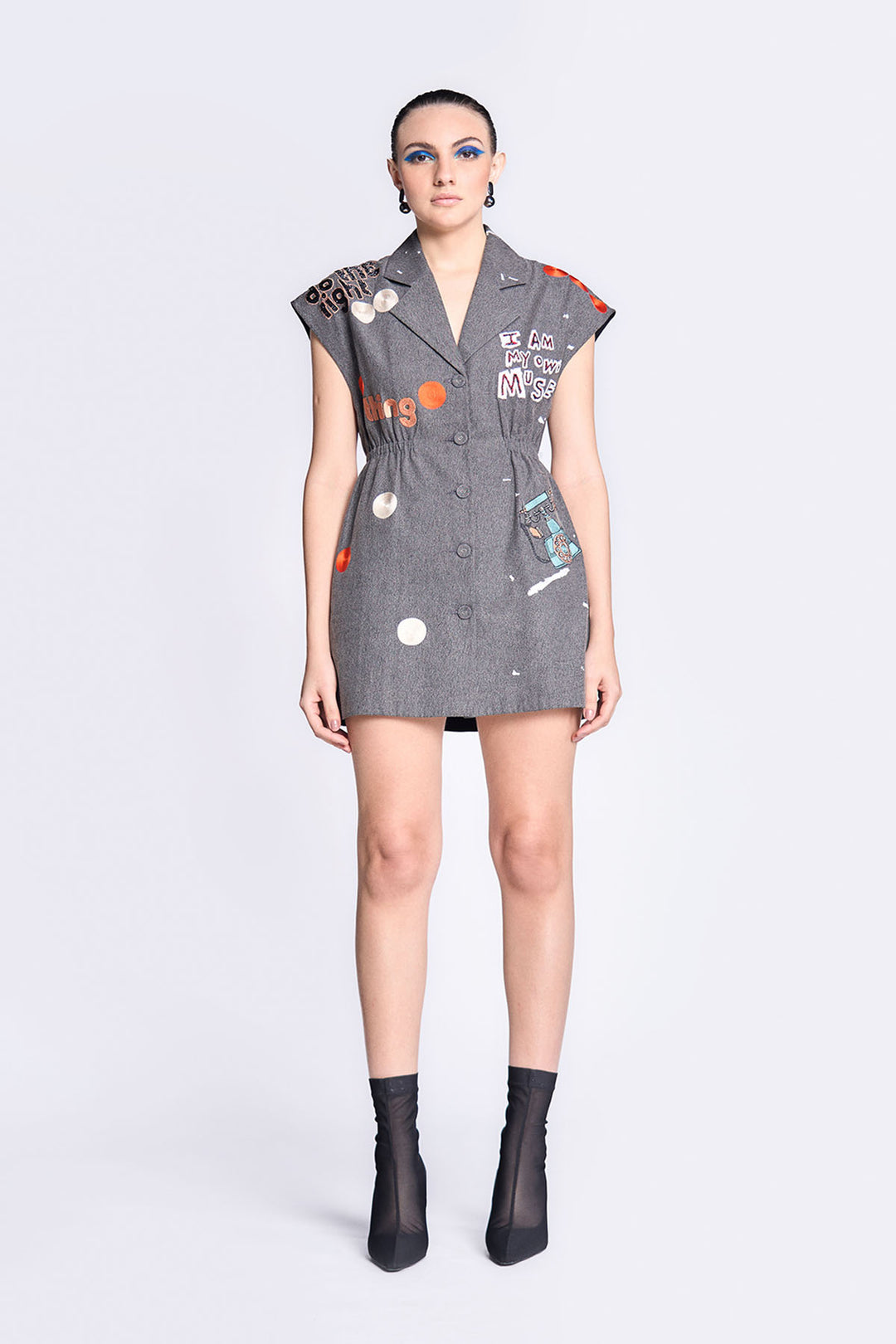 Telephone and Circles Robe Dress
