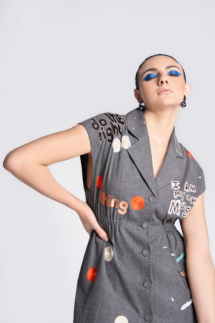 Telephone and Circles Robe Dress