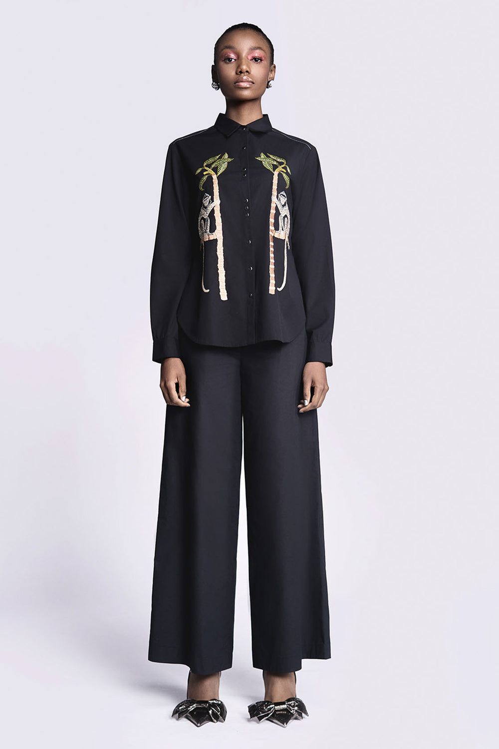 Flared Pants of (Monkey on a Tree High Low Shirt)