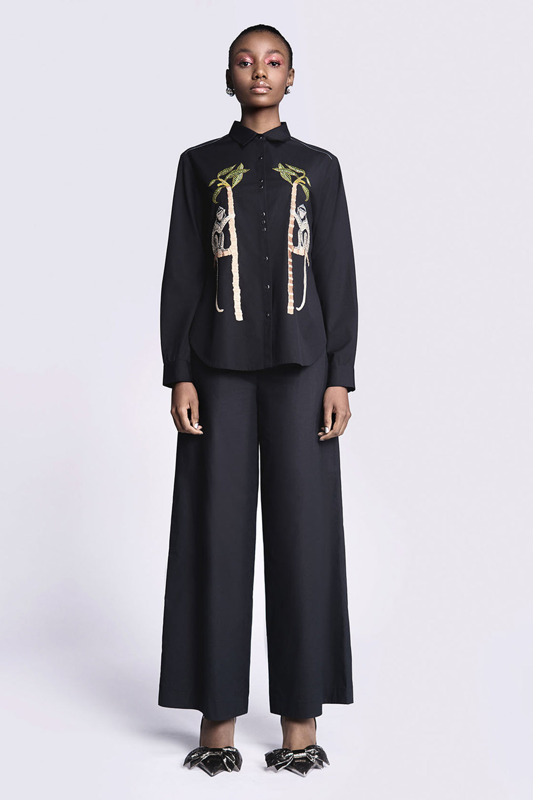 Flared Pants of (Monkey on a Tree High Low Shirt)