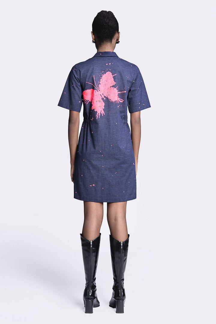Butterfly Splashes Shift Dress