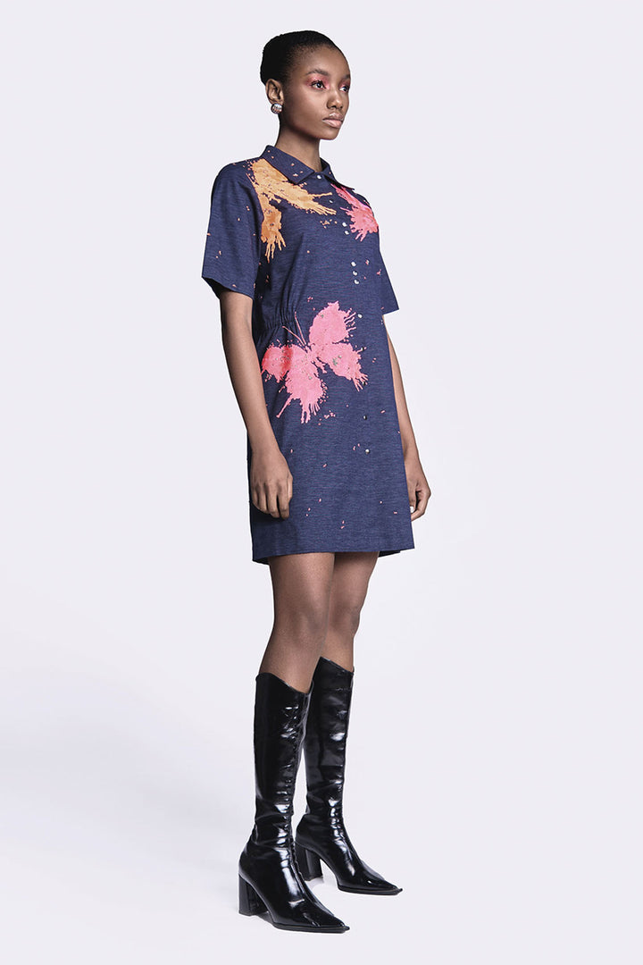 Butterfly Splashes Shift Dress