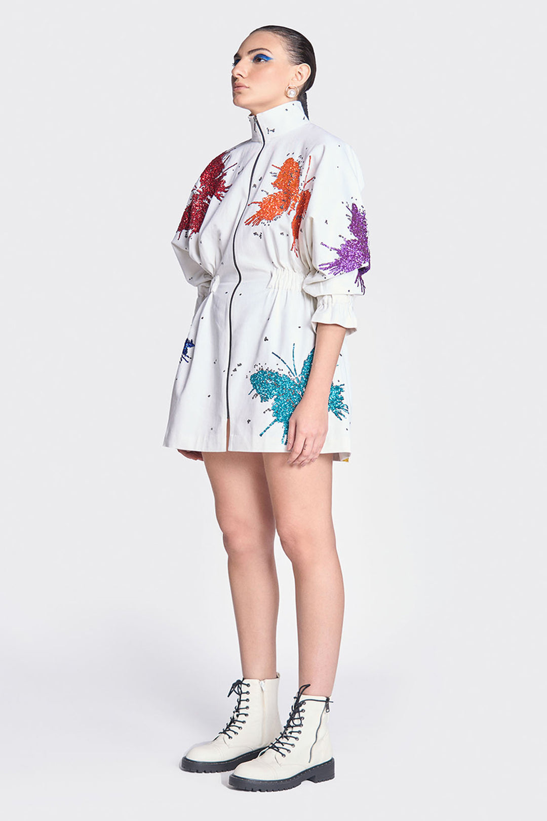 Butterfly Splashes Jacket Dress
