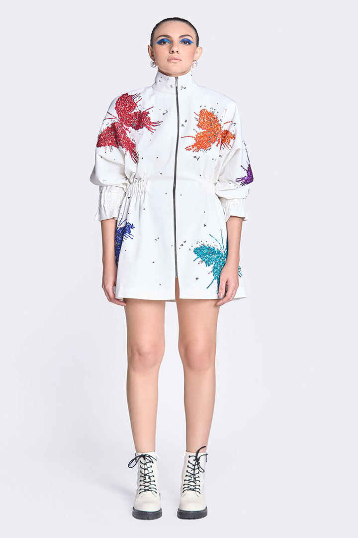 Butterfly Splashes Jacket Dress