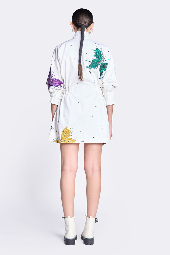 Butterfly Splashes Jacket Dress