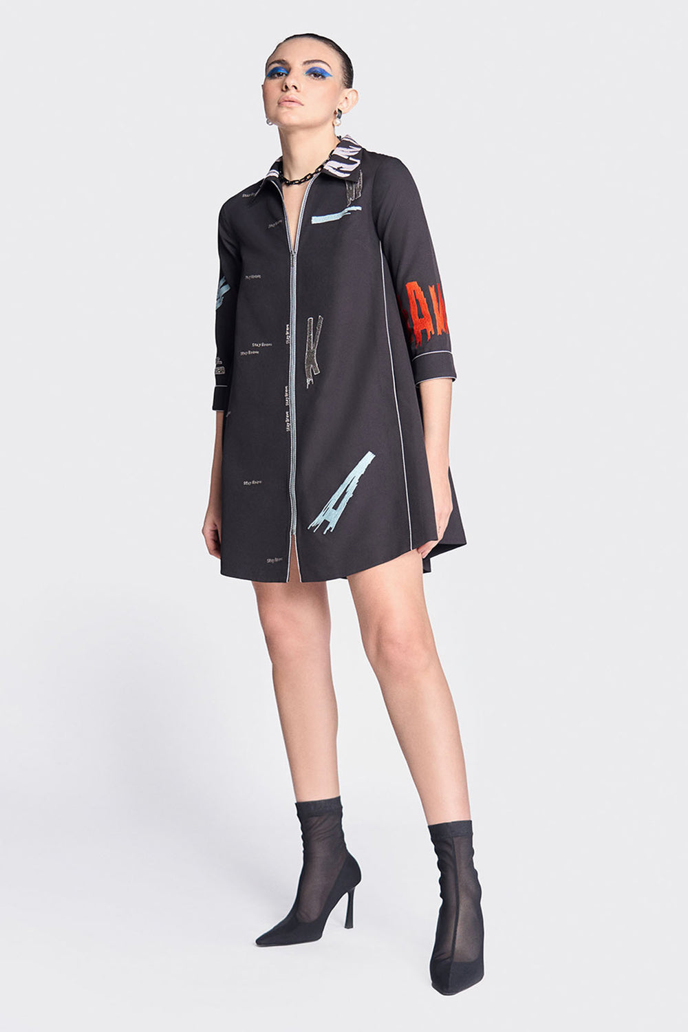 Bloom Side Triangle Shirt Dress