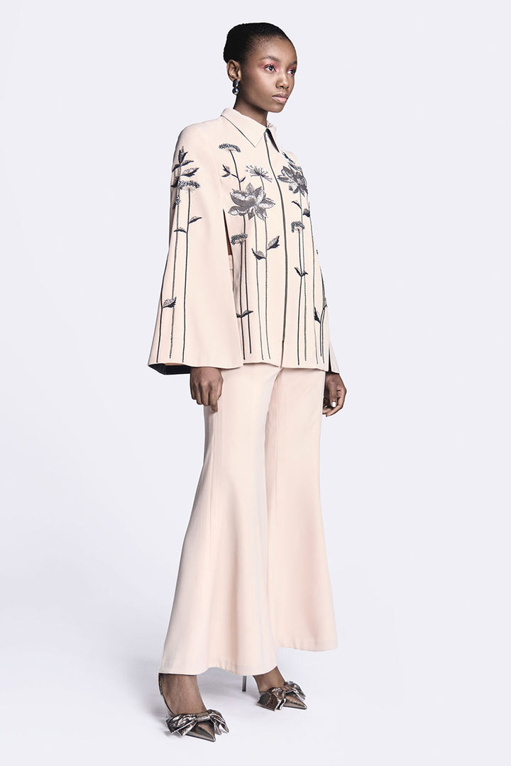 Bell Bottom Pants of"(Metallic Lotus Cape)"