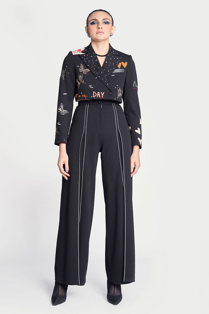 Dream Cropped Blazer With Pleated Pants