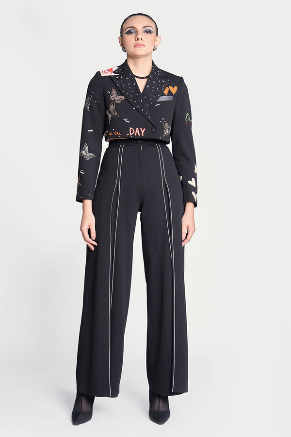 Dream Cropped Blazer With Pleated Pants
