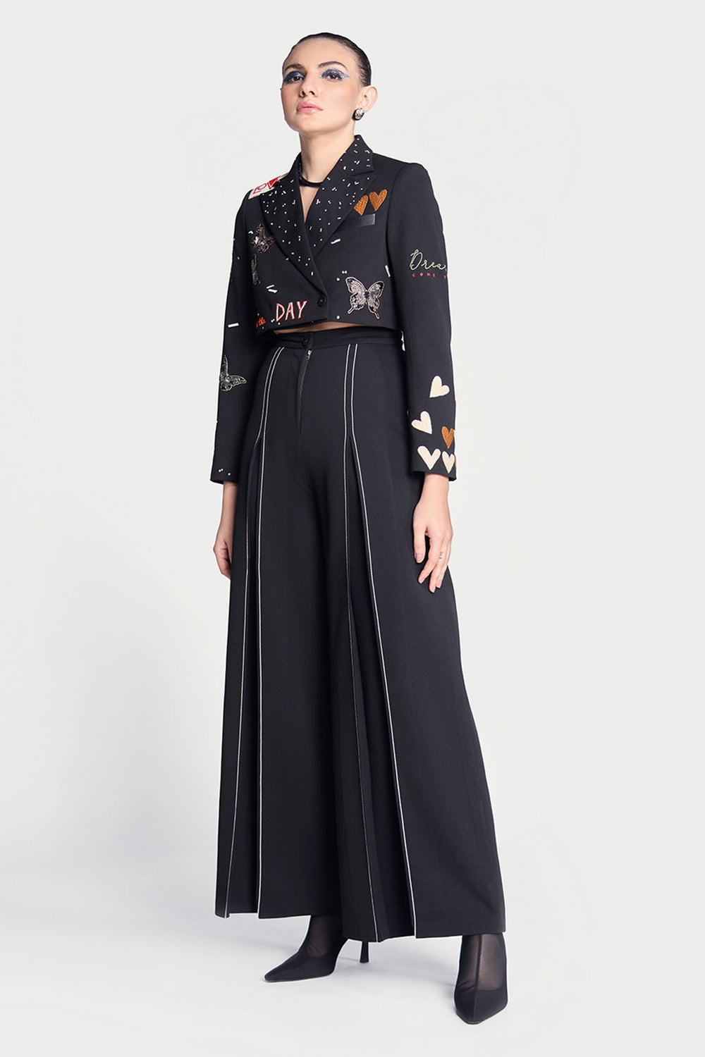 Dream Cropped Blazer With Pleated Pants