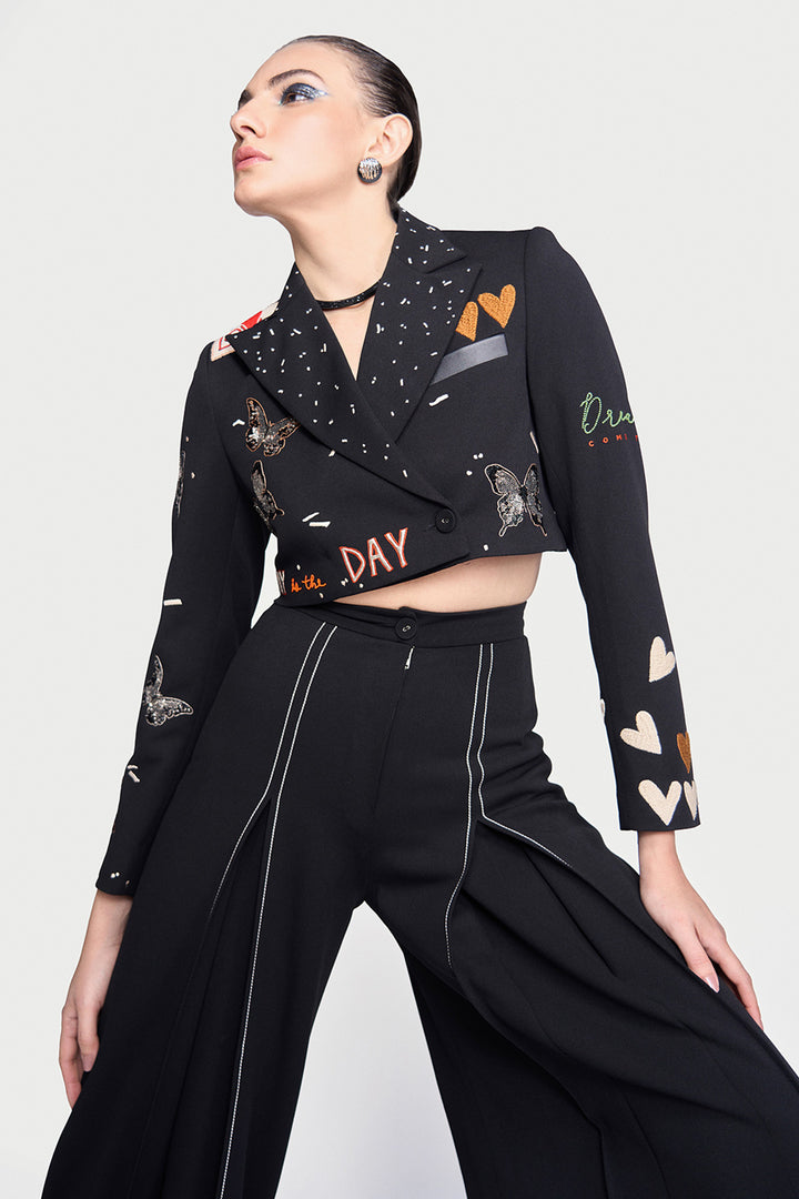 Dream Cropped Blazer With Pleated Pants