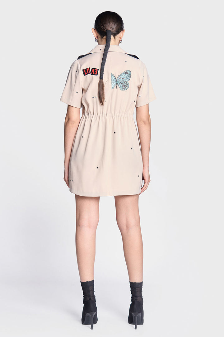 Butterfly Stamp Summer Coat Dress