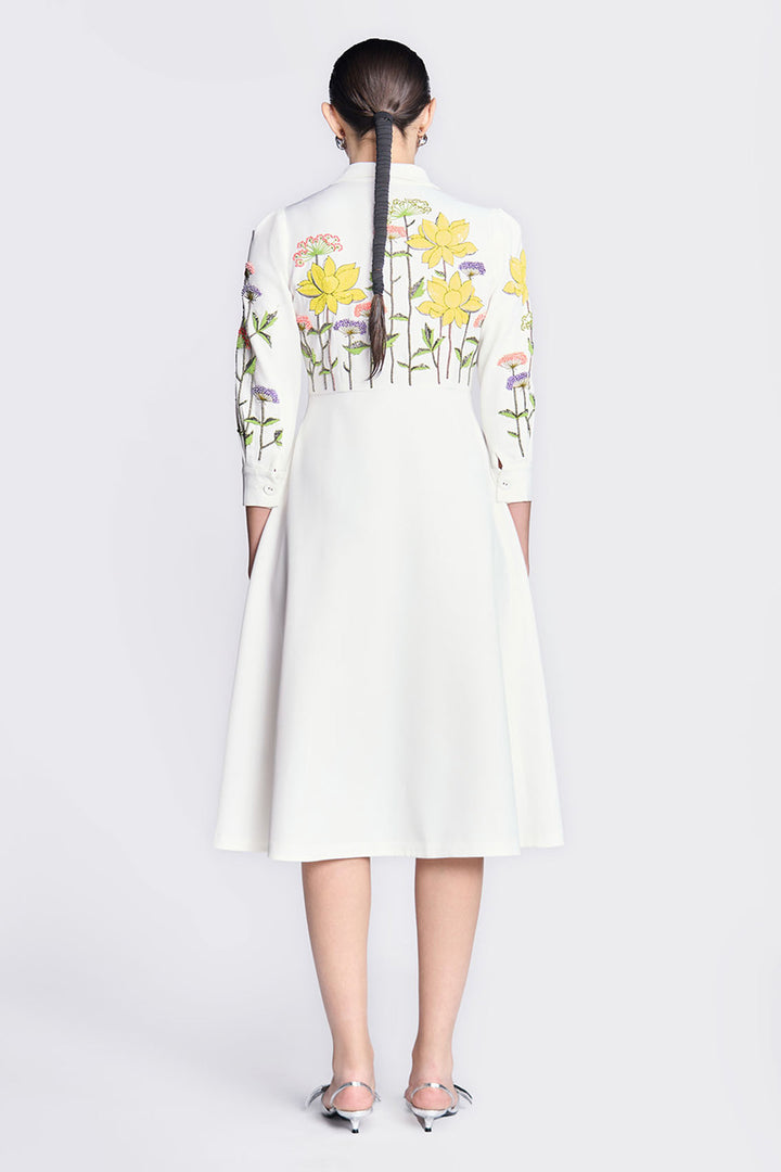 Colourful Lotus Wrap Dress