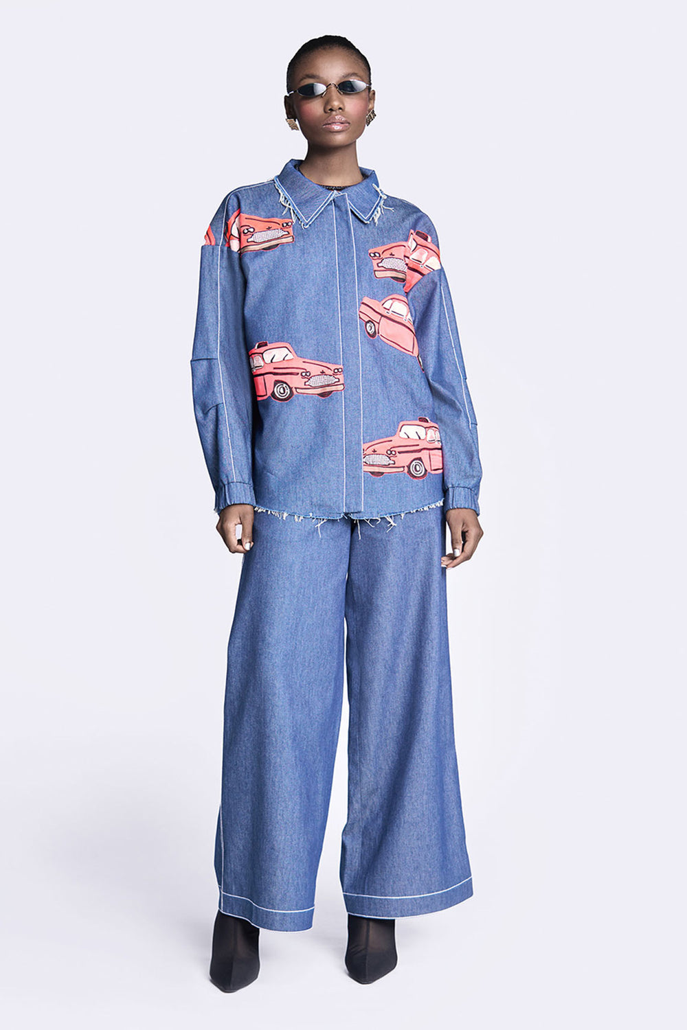 Flared Pants of "(Taxi Oversized Jacket )"