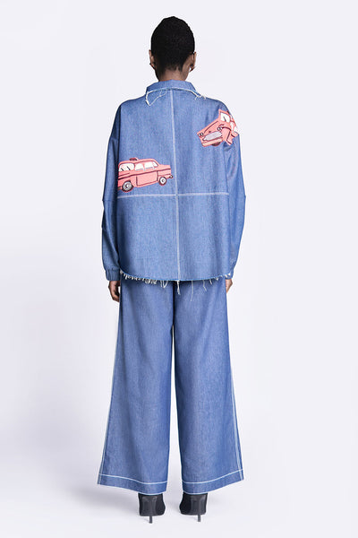 Flared Pants of "(Taxi Oversized Jacket )"