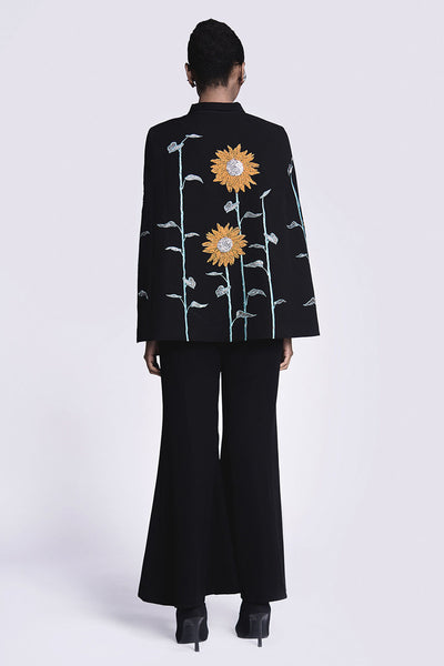 Sunflower Cape With Bell Bottom Pants