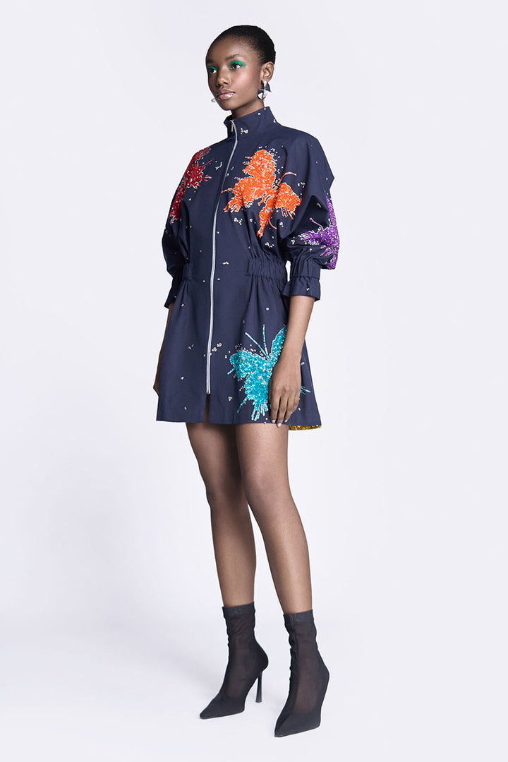 Butterfly Splashes Jacket Dress