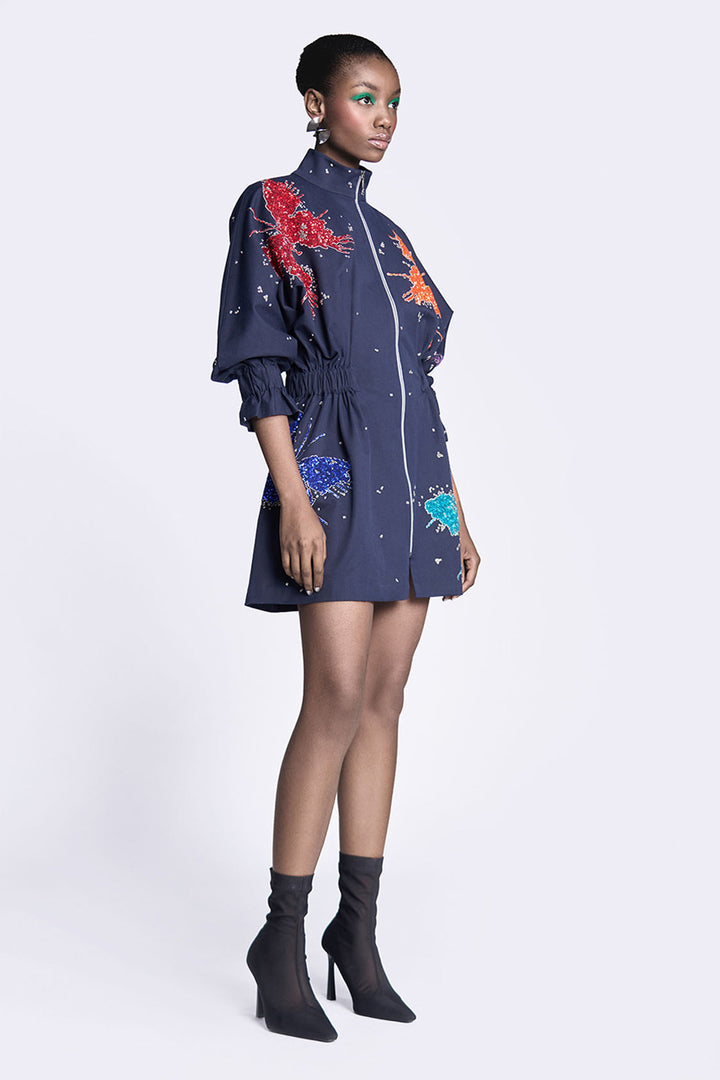 Butterfly Splashes Jacket Dress