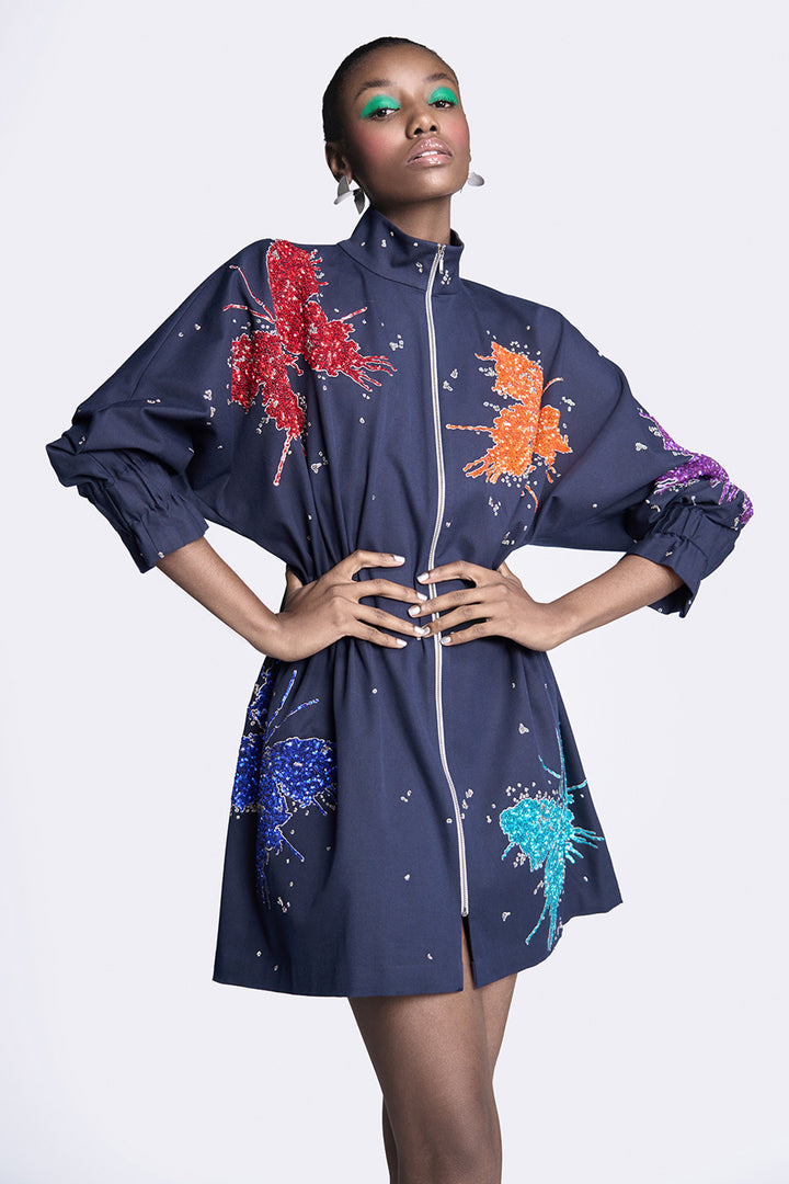 Butterfly Splashes Jacket Dress