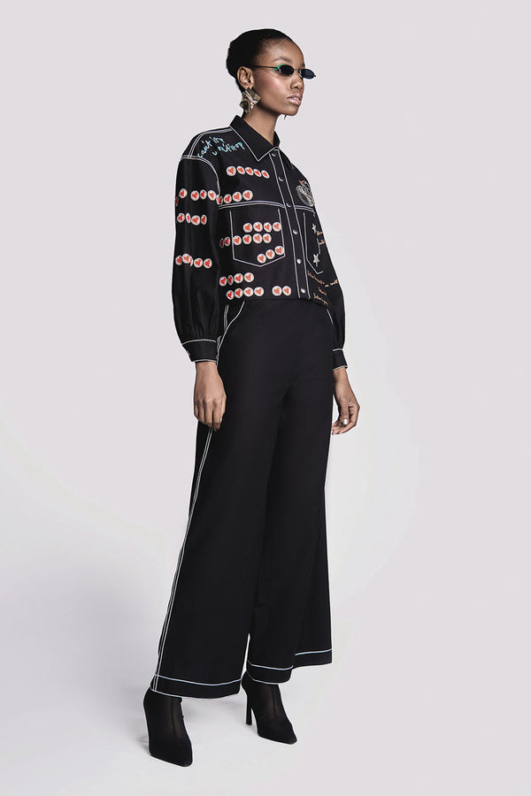 Believe in Yourself Short Jacket With Flared Pants