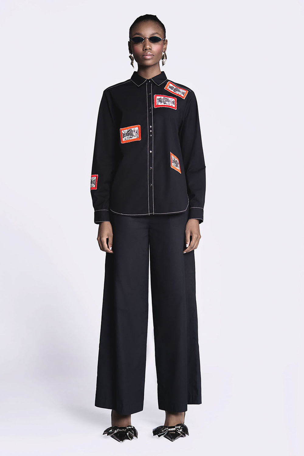Fish Patch High Low Shirt