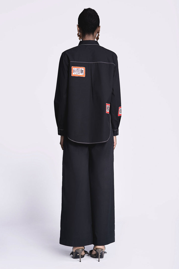 Fish Patch High Low Shirt