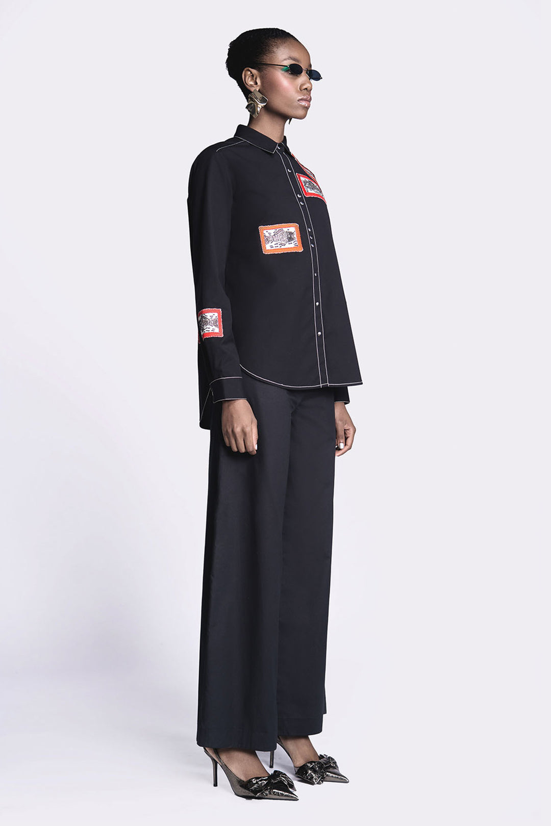 Fish Patch High Low Shirt