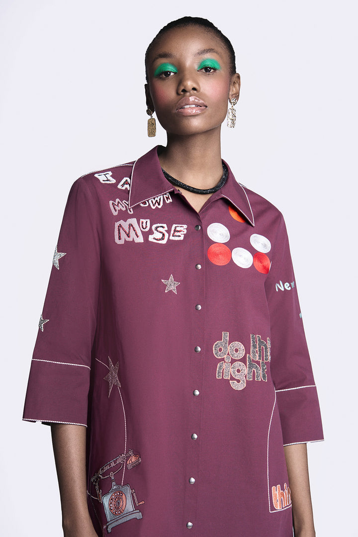 Telephone and Circles Back Gather Dress