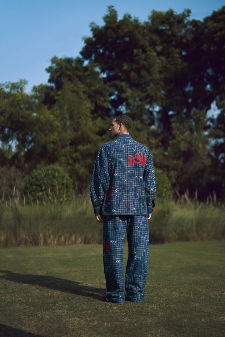 LOVE CHECKS OVERSIZED JACKET