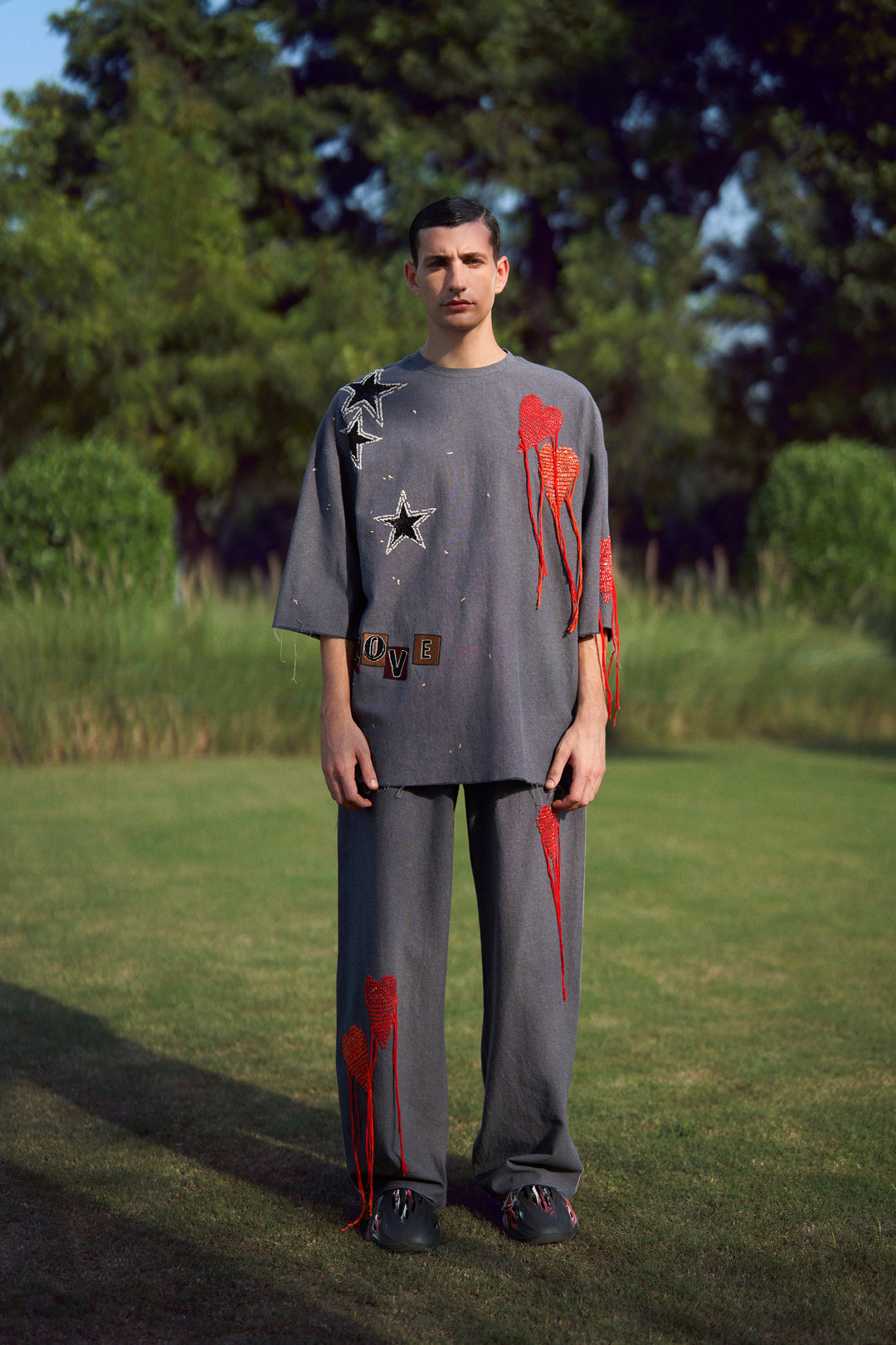 BAGGY PANTS OF (HEART AND STARS OVERSIZED T-SHIRT)