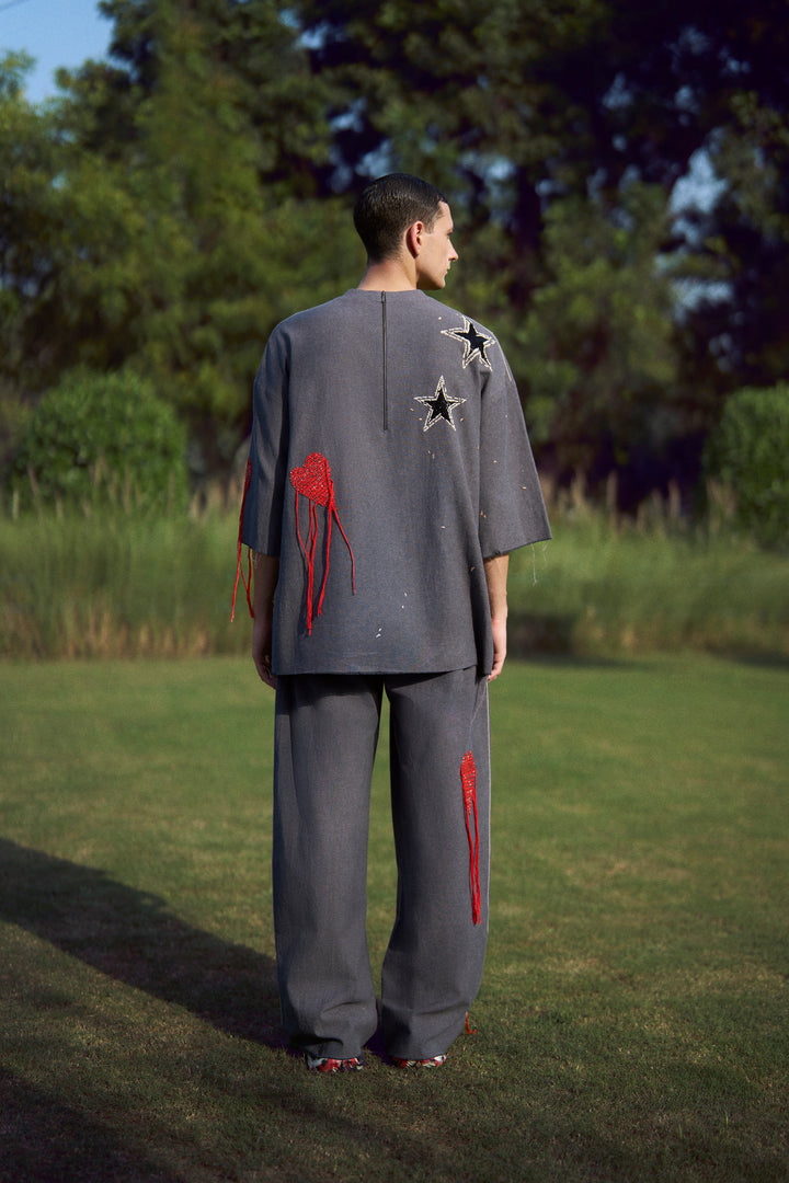 BAGGY PANTS OF (HEART AND STARS OVERSIZED T-SHIRT)
