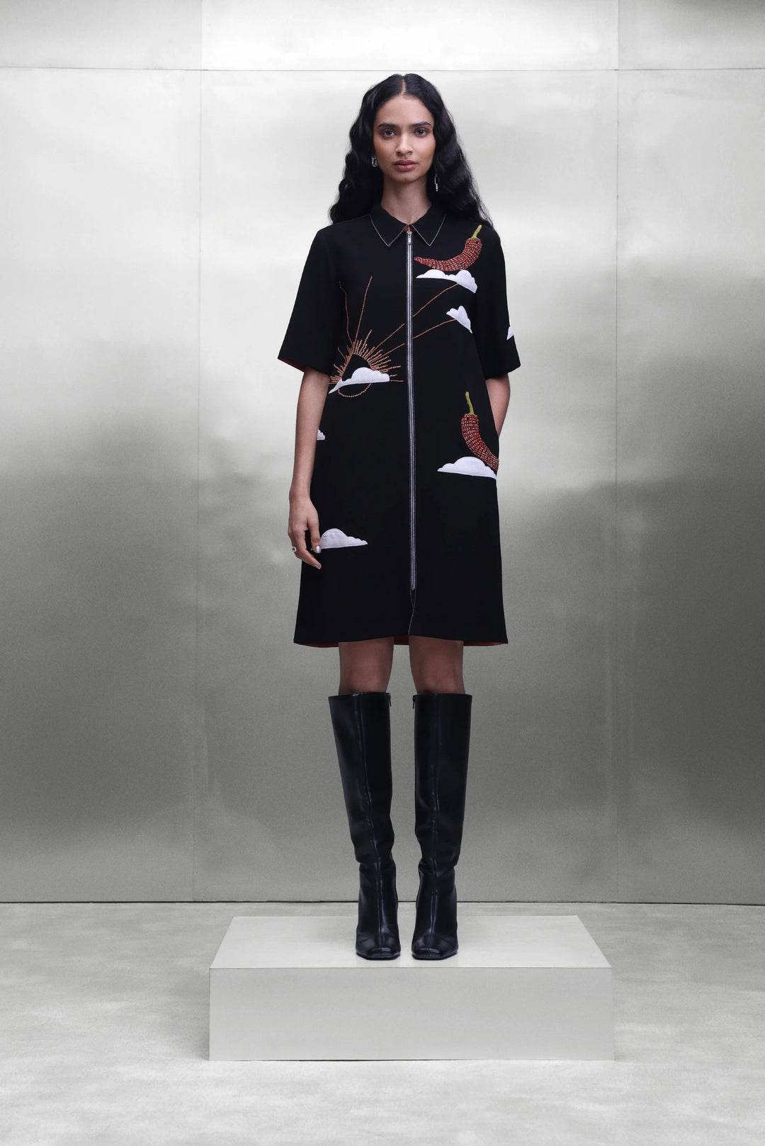 SUN AND SPICE SHIFT DRESS
