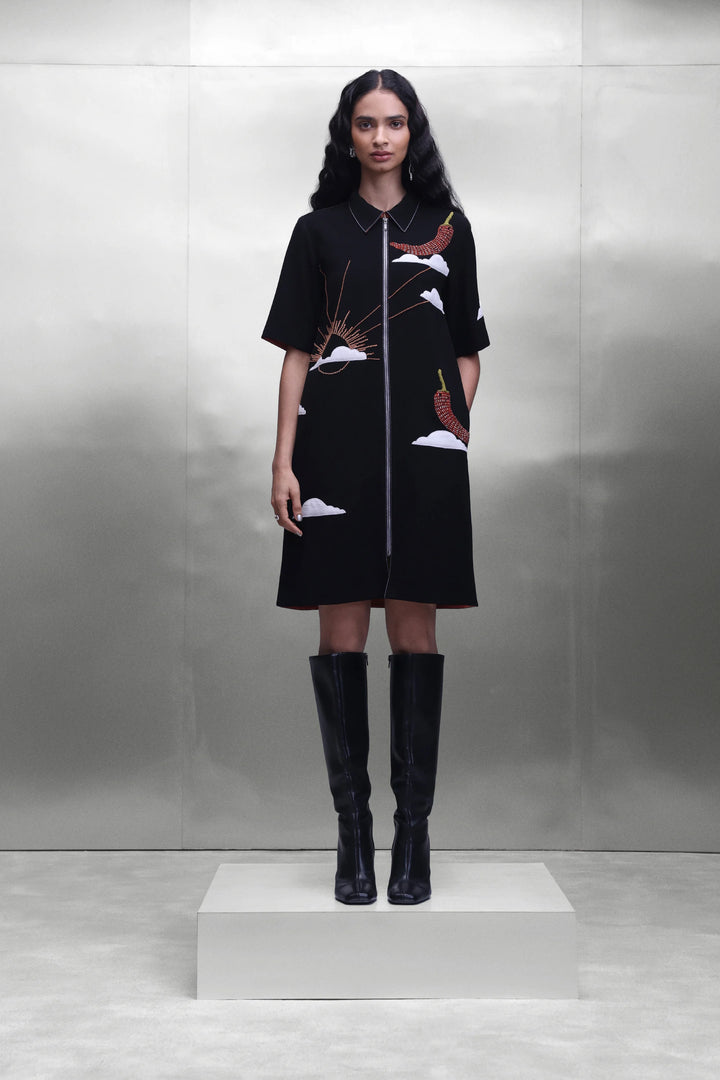 SUN AND SPICE SHIFT DRESS