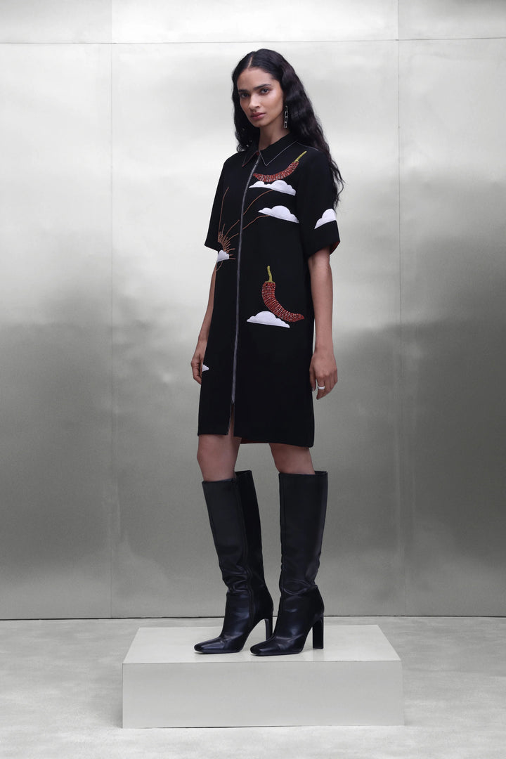 SUN AND SPICE SHIFT DRESS