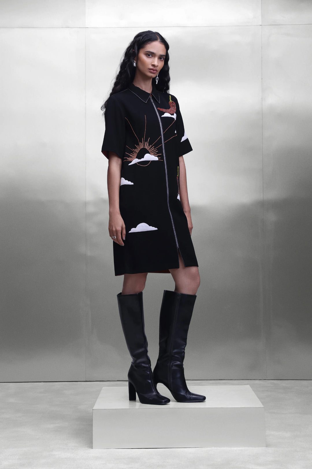 SUN AND SPICE SHIFT DRESS