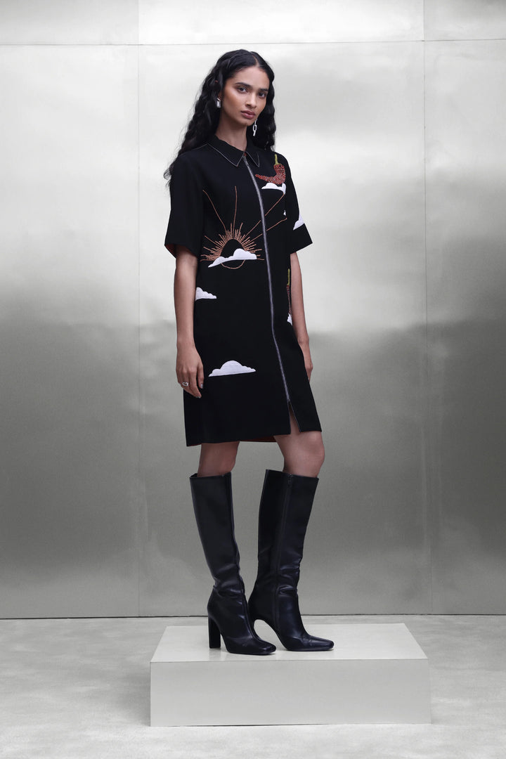 SUN AND SPICE SHIFT DRESS