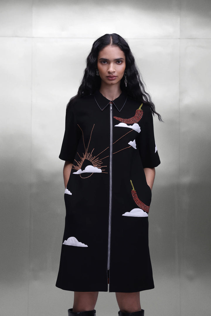 SUN AND SPICE SHIFT DRESS