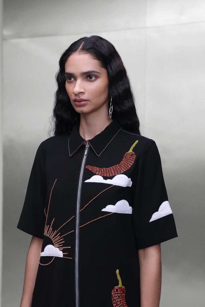 SUN AND SPICE SHIFT DRESS