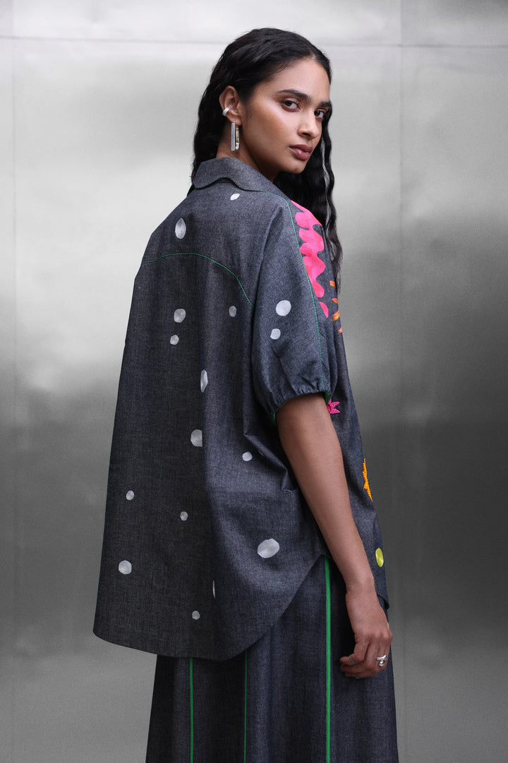 PANELLED SKIRT OF KIDOODLE BUTTON DOWN TOP