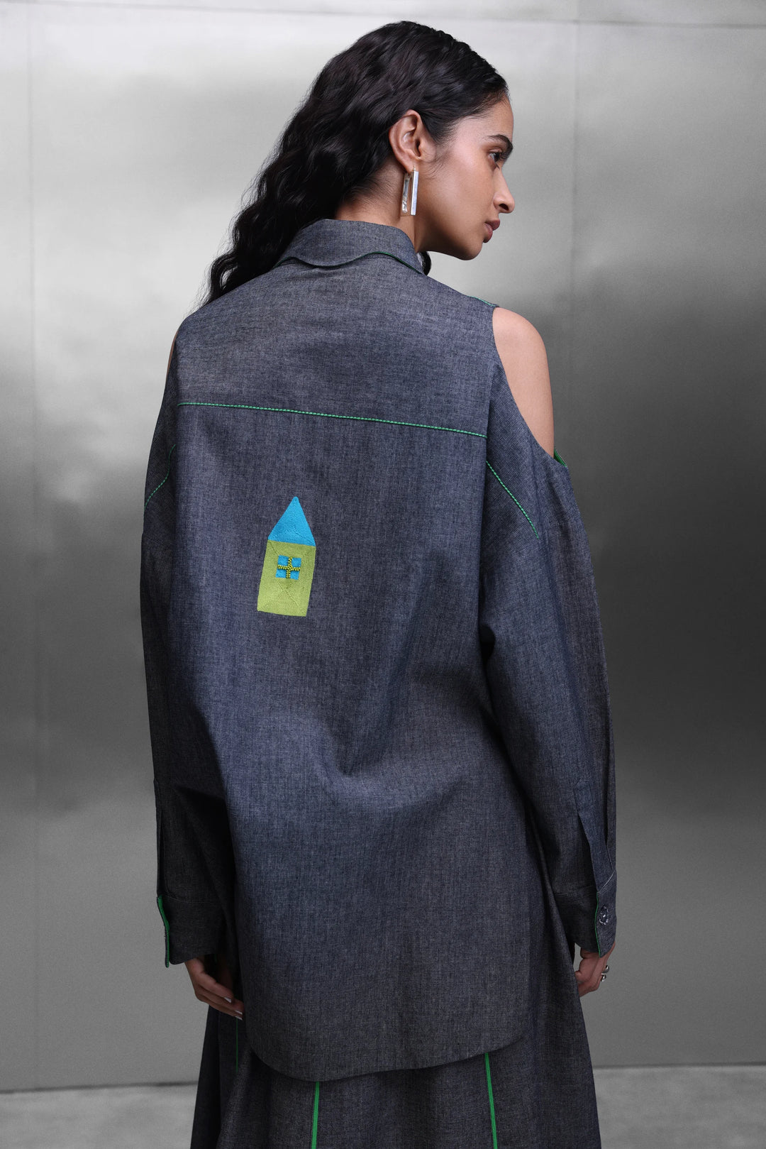 KIDOODLE COLD SHOULDER SHIRT DRESS