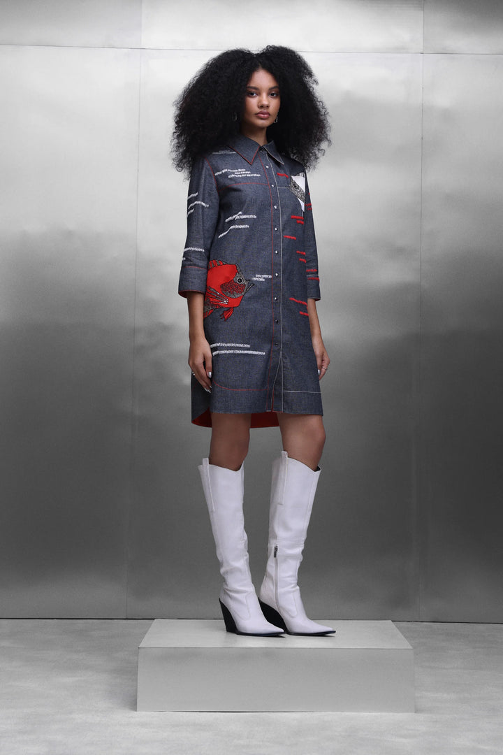 ODDFISH SHACKET DRESS