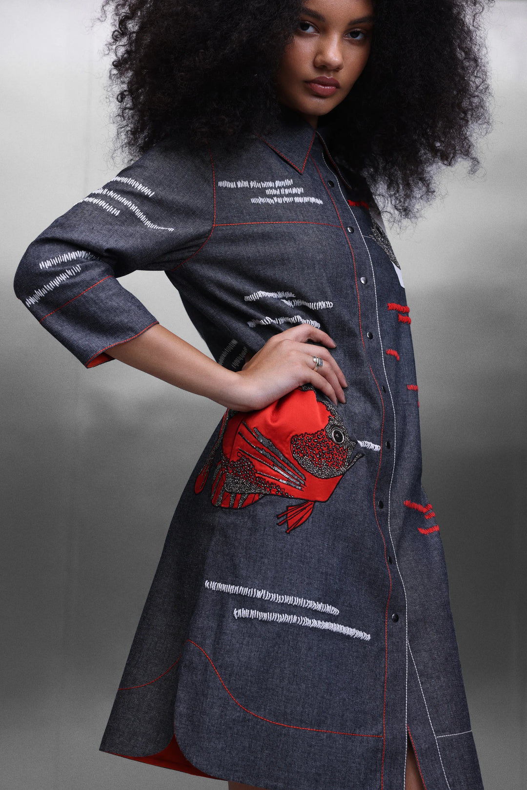 ODDFISH SHACKET DRESS