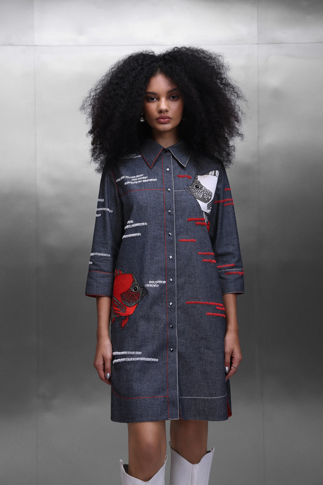 ODDFISH SHACKET DRESS