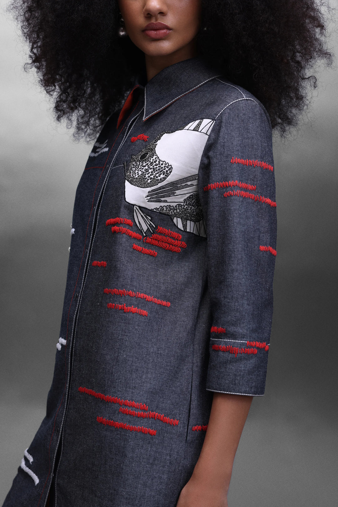 ODDFISH SHACKET DRESS