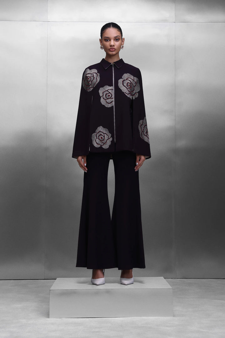 BELL BOTTOM PANTS OF ( GEOMETRIC ROSES CAPE )